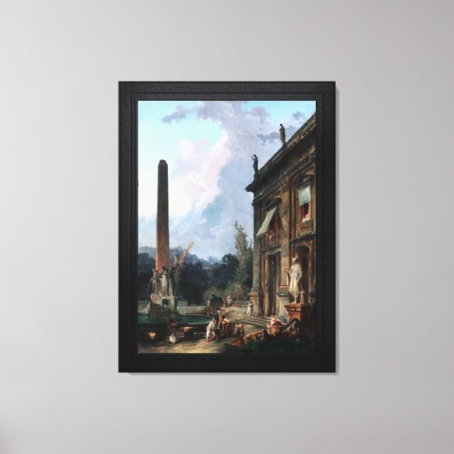 Lienzo Mínimos errantes por Hubert Robert (Anverso)