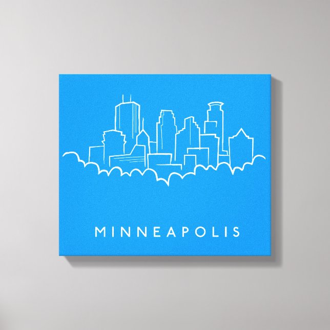 Lienzo Minneapolis, línea aérea de Minnesota (Anverso)