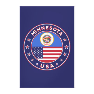 Lienzo Minnesota, Estados Unidos, poster de Minnesota, li