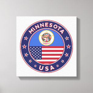 Lienzo Minnesota, Estados Unidos, poster de Minnesota, li