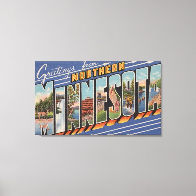Lienzo Minnesota (Norte) - Escenas de letras grandes (Anverso)