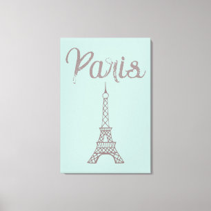 Lienzo Mint Paris Eiffel Tower Canvas Wall Art