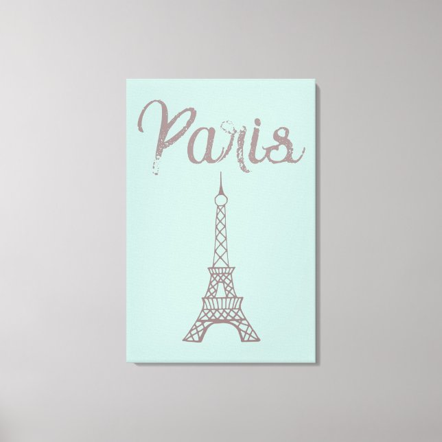 Lienzo Mint Paris Eiffel Tower Canvas Wall Art (Anverso)