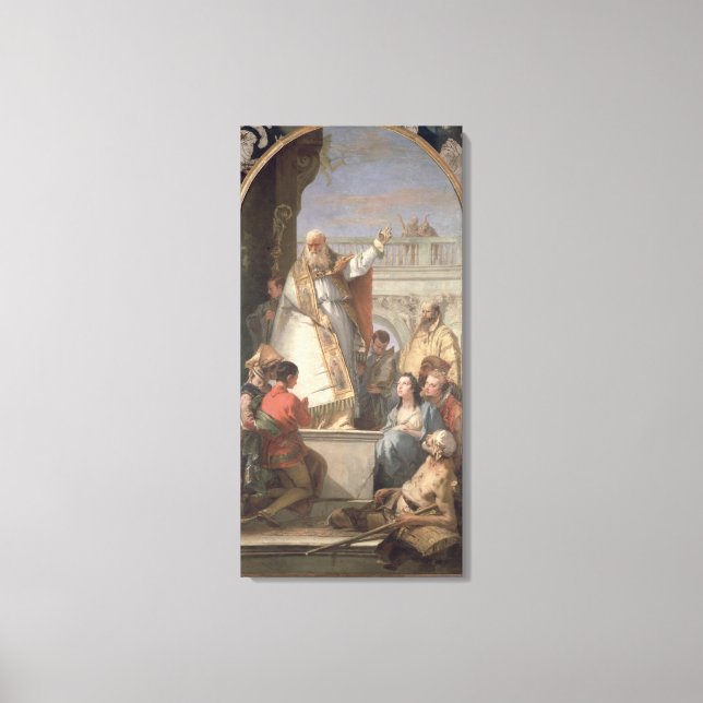 Lienzo Miracle of St. Patrick, c.1746 (aceite sobre lienz (Anverso)