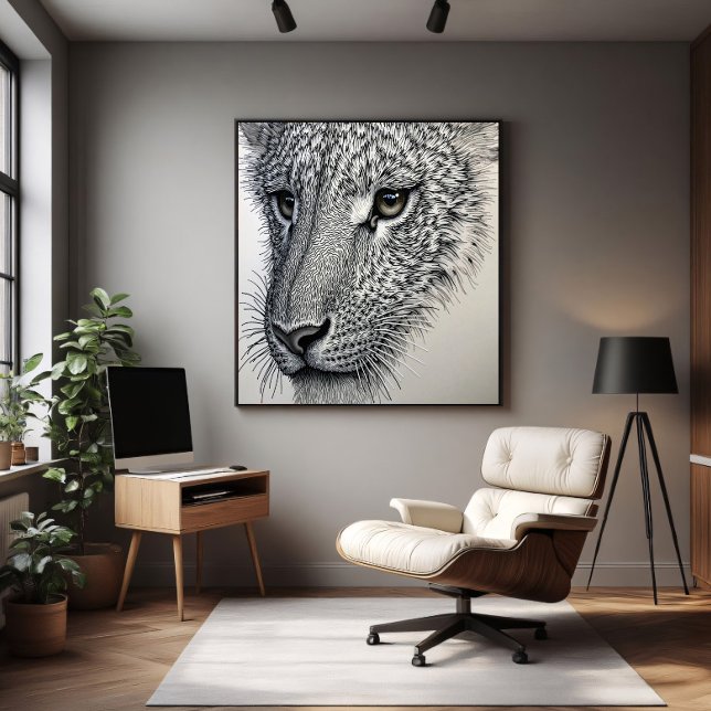 Lienzo Mirada de Lobo Detallada (Subido por el creador)