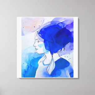 Lienzo mirada de señorita valiente