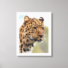 Lienzo Mirada Intensa del Leopardo