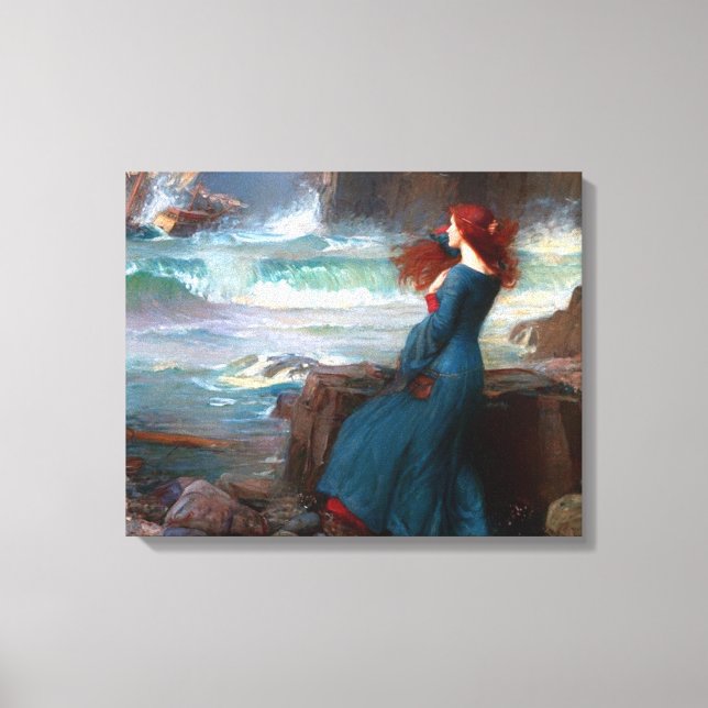 Lienzo Miranda El Tempest John William Waterhouse (Anverso)