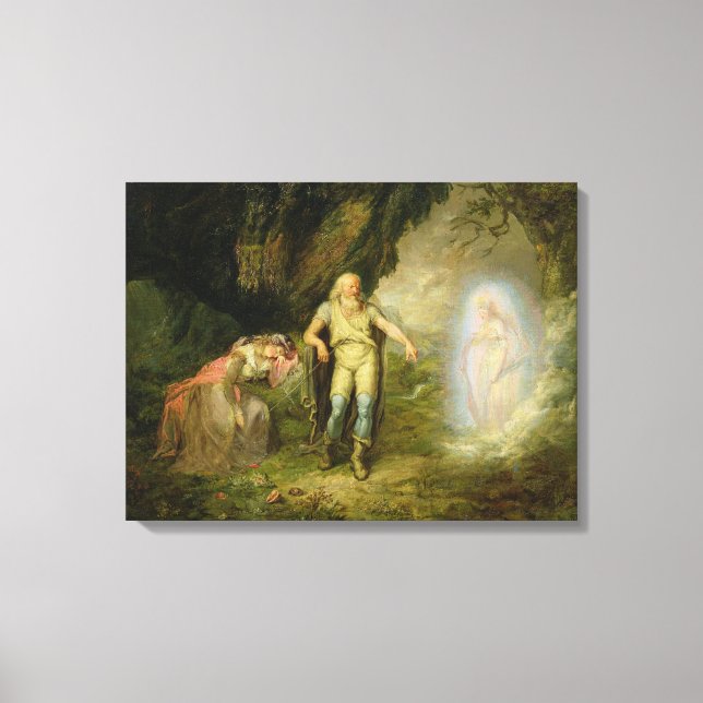 Lienzo Miranda, Prospero y Ariel, de 'La Tentación' de (Anverso)