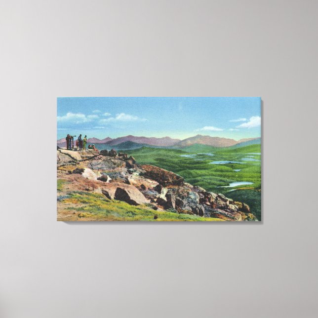 Lienzo Mirando hacia abajo desde Whiteface Memorial Hwy (Anverso)