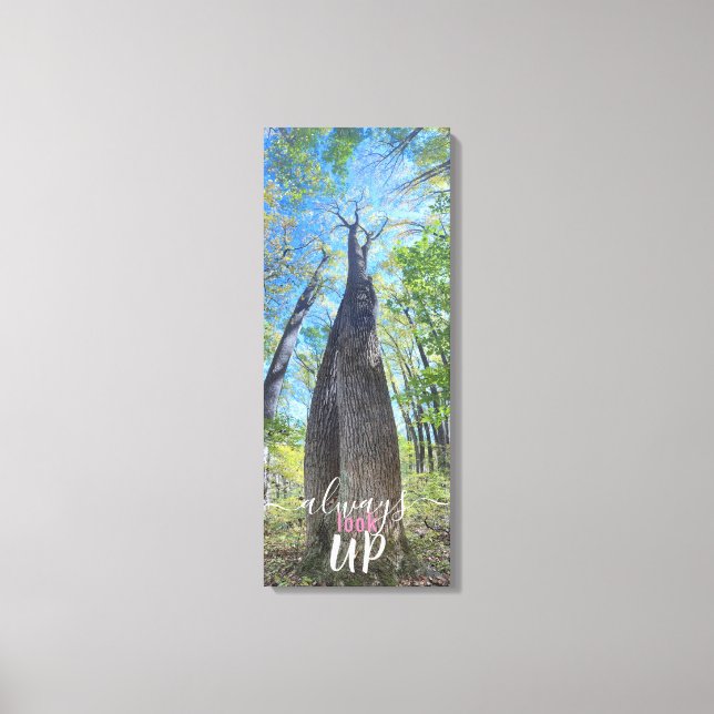 Lienzo Mirar siempre el cielo otoñal y dejar la huella de (Anverso)