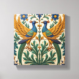 Lienzo Mirrored Peacocks