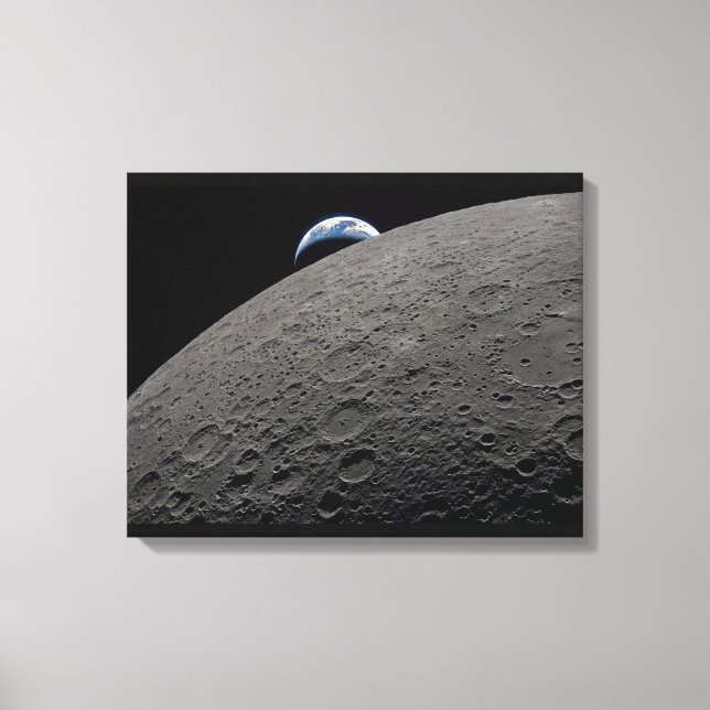 Lienzo Misión de la nave espacial Orión puesta de tierra  (Anverso)