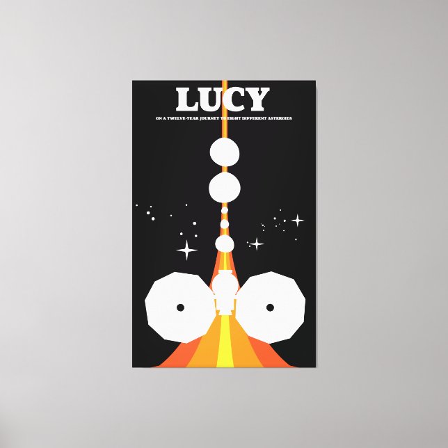 Lienzo Misión espacial LUCY (Anverso)