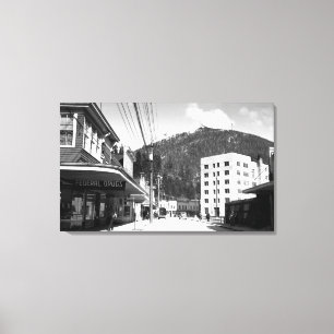 Lienzo Mission Street en el centro de Ketchikan