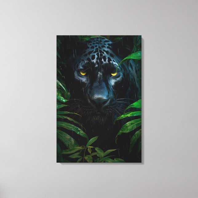 Lienzo Misterioso diseño de vida silvestre en la selva ne (Anverso)