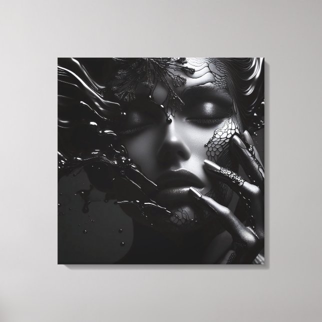 Lienzo Mistique de las sombras: Un baile de luz y oscurid (Anverso)