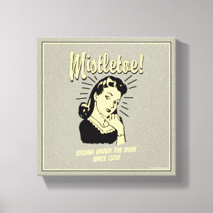 Lienzo Mistletoe: Besándose bajo el Bush desde 1378