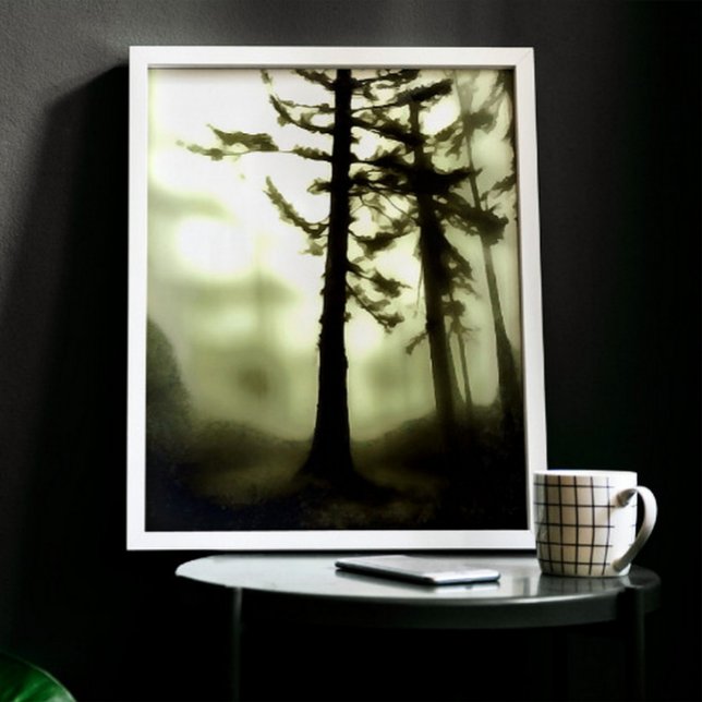Lienzo Misty Morning Monotone Forest Landscape Art (Subido por el creador)