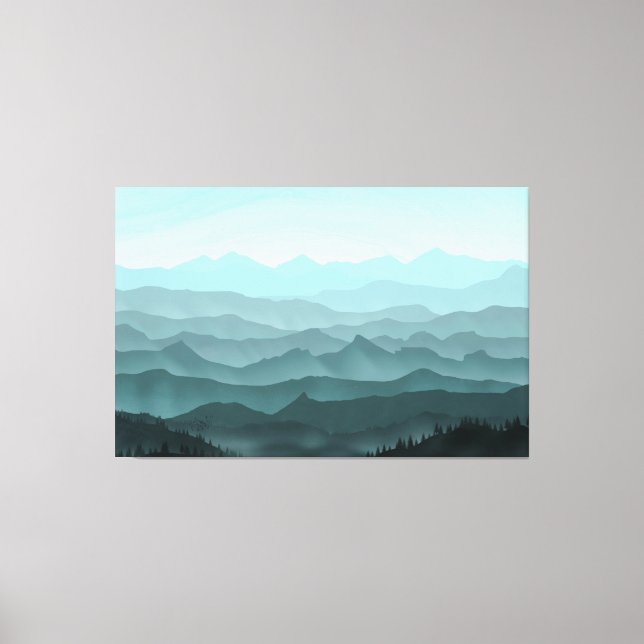 Lienzo Misty Mountain Layers (Anverso)