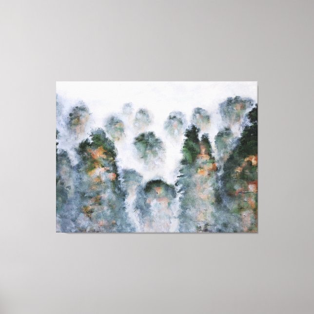 Lienzo Misty Mountain Peaks Rocas Tranquilidad Ge (Anverso)