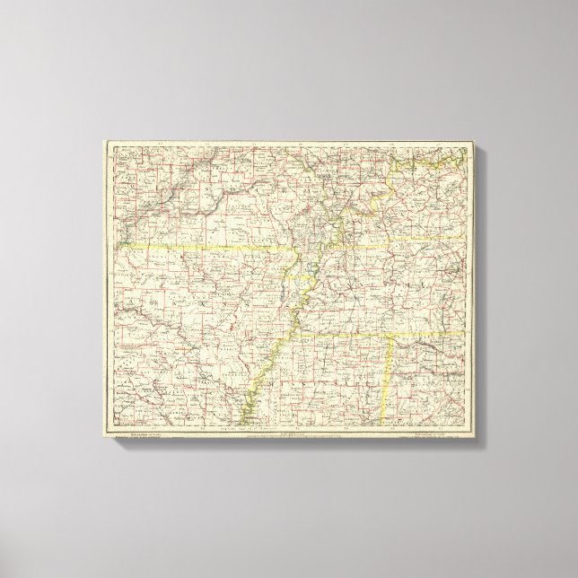 Lienzo Misuri, Arkansas, Kentucky, Tennessee (Anverso)