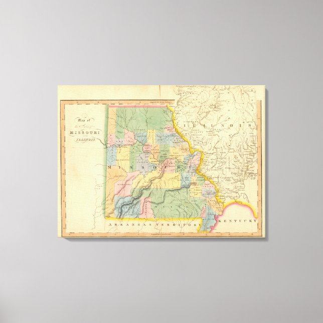 Lienzo Misuri, Illinois (Anverso)