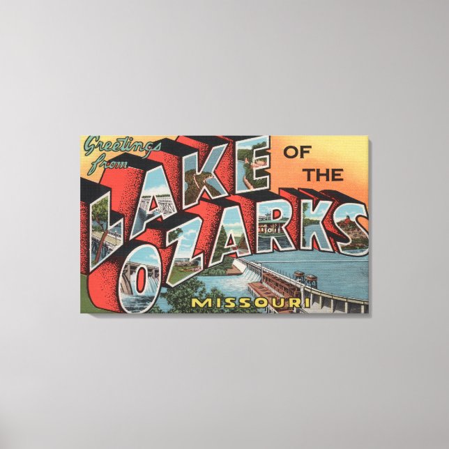Lienzo Misuri - Lago de los Ozarks (Anverso)