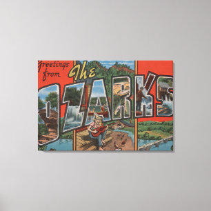 Lienzo Misuri - Los Ozarks - Escenas de letras grandes 2