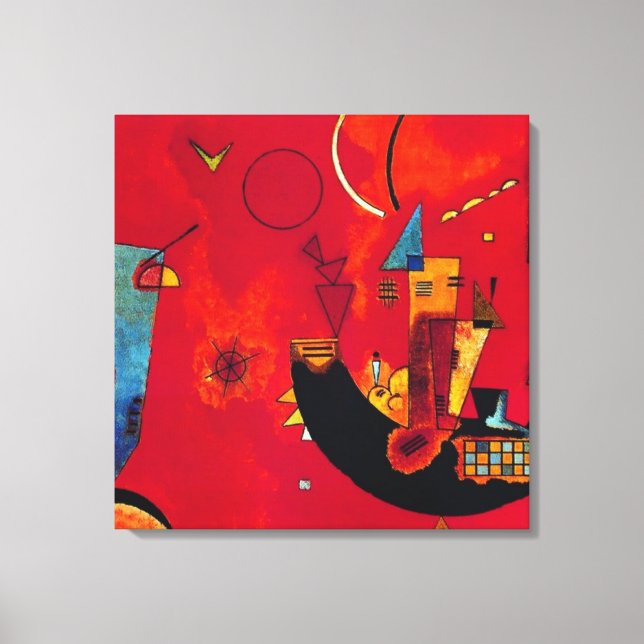 Lienzo Mit und Gegen, 1929 por Wassily Kandinsky (Anverso)