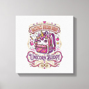 Lienzo Mochila de Unicornio Amigo Unicornio Diseño de Mer