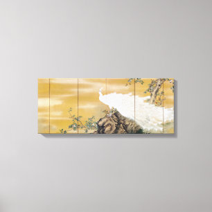 Lienzo Mochizuki Gyokkei Peafowle blanco