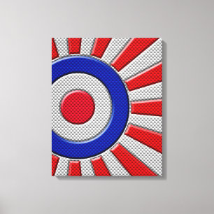 Lienzo Mod Roundel Sunburst Design en estilo de fibra de 