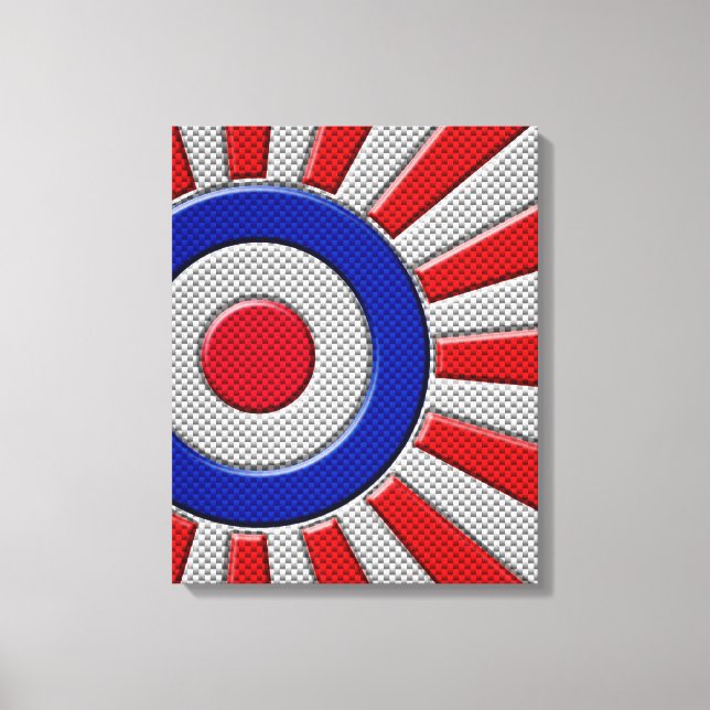 Lienzo Mod Roundel Sunburst Design en estilo de fibra de  (Anverso)