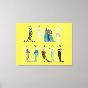 Lienzo Moda Art Deco Vintage - Tarjeta George Barbier