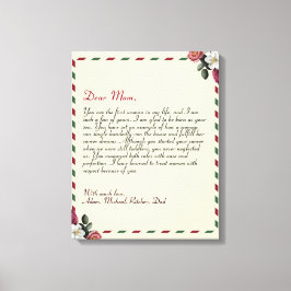 Lienzo Moda Carta de amor personalizada parejas manuscrit