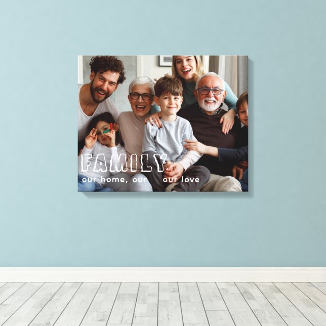 Lienzo Moda de combinación de guiones familiares (Insitu (piso de madera))