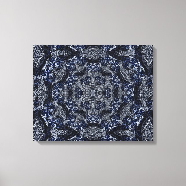 Lienzo Moda del Boho Trippy Retro Hippie Star de Mandala (Anverso)