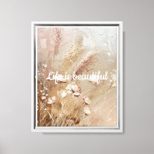 Lienzo Moda Rubor Beige Boho Floral