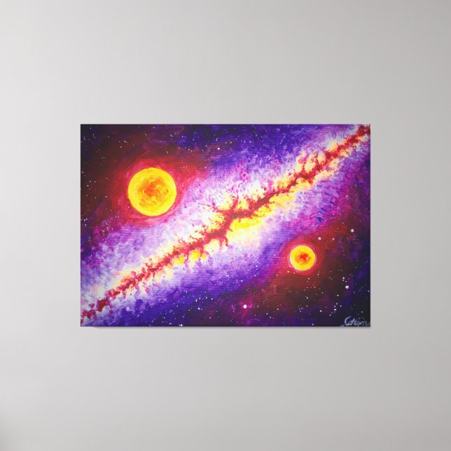 Lienzo Modalidad láctea y pintura de doble estrella (Anverso)