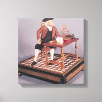 Modelo de Benjamin Franklin en su mesa