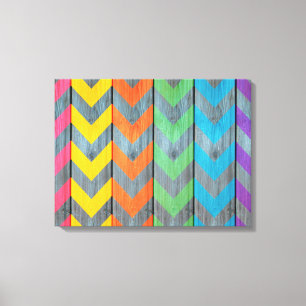 Lienzo Modelo de Chevron en la textura de madera de