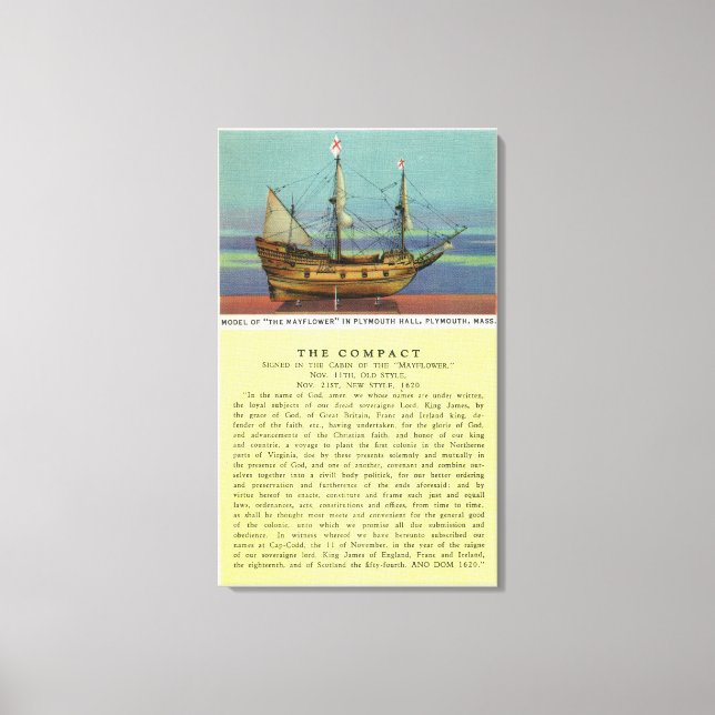 Lienzo Modelo de Mayflower (Anverso)