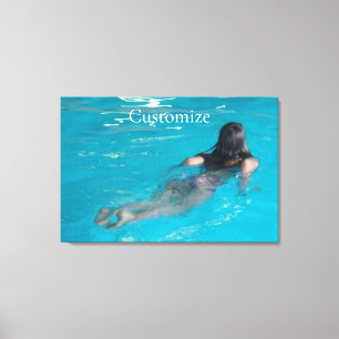 Lienzo Modelo femenino de natación Thunder_Cove