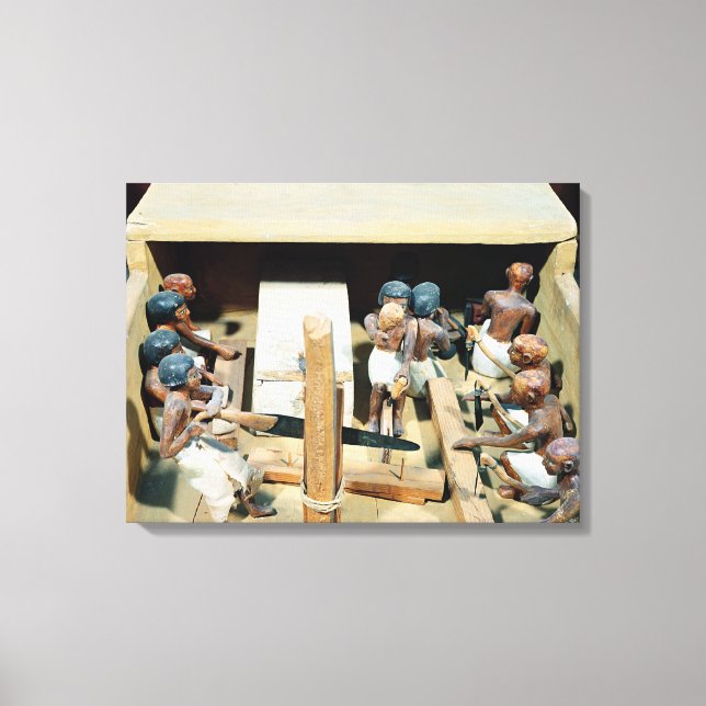 Lienzo Modelo funerario de un taller de carpintería (Anverso)