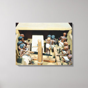 Lienzo Modelo funerario de un taller de carpintería