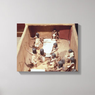 Lienzo Modelo funerario de un taller de la materia textil