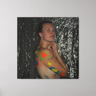Lienzo Modelo pintado corporalmente