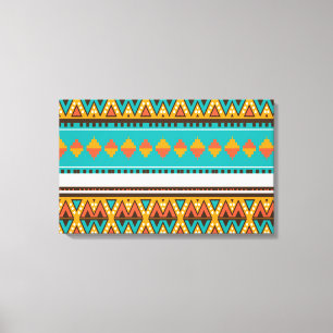 Lienzo Modelo tribal en colores retros