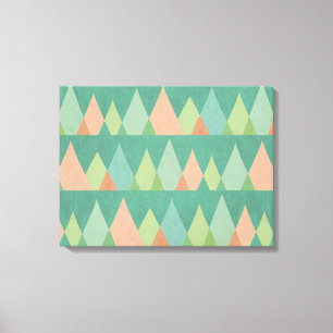 Lienzo Modelo verde azulado del triángulo del paso el  